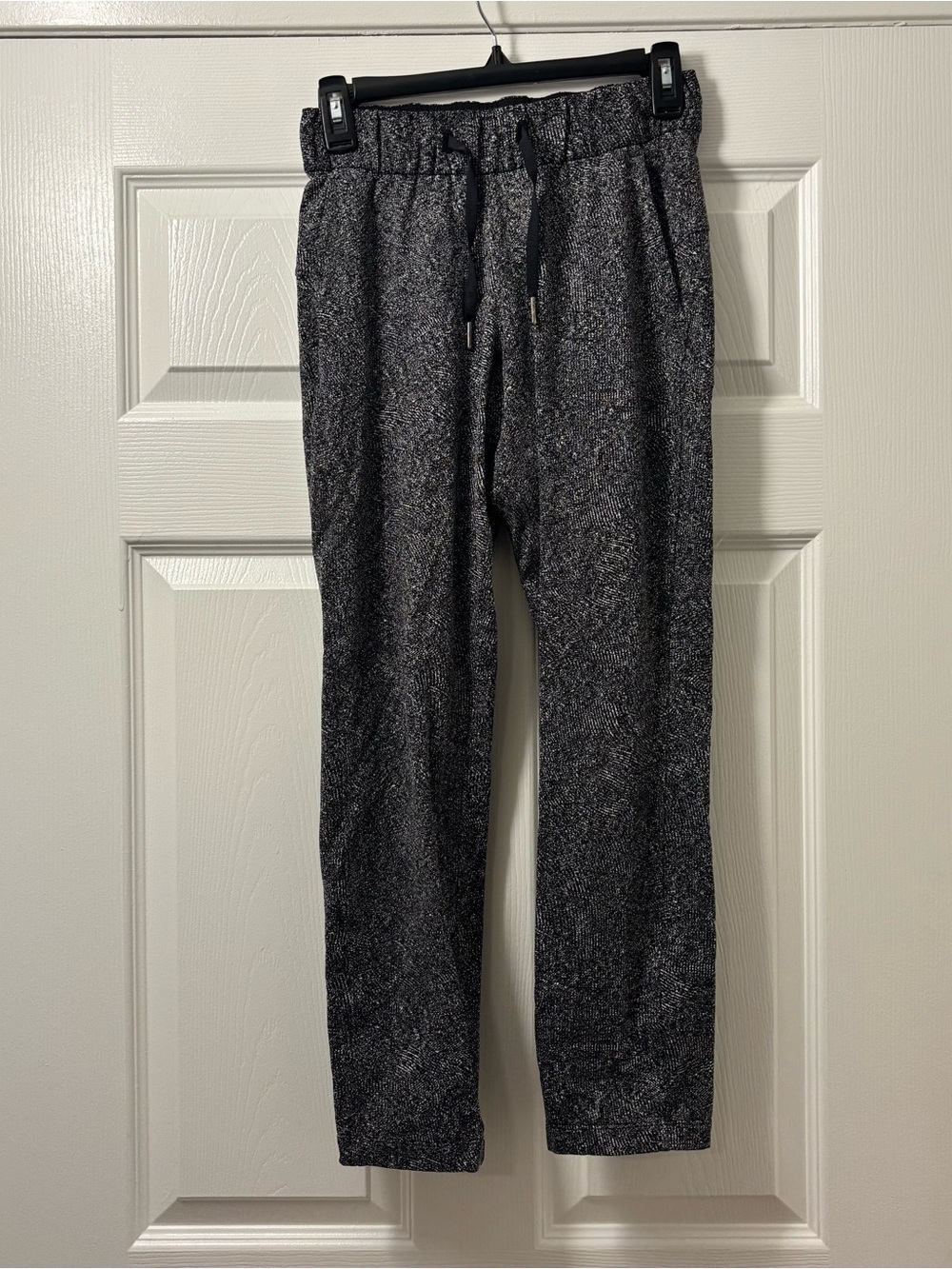 lululemon athletica Black Heather Drawstring Jogger Pants